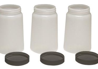 3-pack of air brush bottles with lids